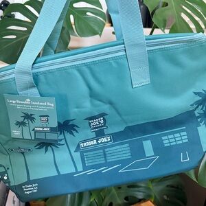 Trader Joe's Large Reusable Insulated Bag DUSTY BLUE